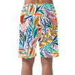 Special Summer Illustration Of Colorful Tropical Plants Pattern Can Be Custom Photo 3D Men's Shorts