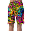 Psychedelic Style Colorful Dots And Stripes Design Can Be Custom Photo 3D Men's Shorts