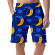 Sleeping Moon In Nightcaps Clouds Stars And Hearts Can Be Custom Photo 3D Men's Shorts
