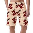 Retro Drawing Traditional Chinese Red Dragon Can Be Custom Photo 3D Men's Shorts