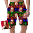 Psychedelic Colorful Ornament Multicolor Small Flowers Pattern Can Be Custom Photo 3D Men's Shorts