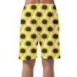 Simple Circle Abstract Sunflower Field Pattern Can Be Custom Photo 3D Men's Shorts