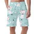 Sweet Cat And Unicorn Horn In The Sky Can Be Custom Photo 3D Men's Shorts