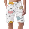 Sea Creatures World Colorful Fishes Starfish And Coral On Beige Design Can Be Custom Photo 3D Men's Shorts