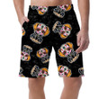 Skull Dog Colorful In Cartoon Background Can Be Custom Photo 3D Men's Shorts