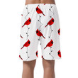 Red Cardinal And Branches On White Can Be Custom Photo 3D Men's Shorts