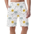 Sun In Sea With Birds And Seagull Can Be Custom Photo 3D Men's Shorts
