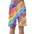 Special Rainbow Zebra Fur On White Background Can Be Custom Photo 3D Men's Shorts