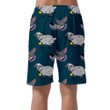 Smiling Wolf Face And Nice Lamb Can Be Custom Photo 3D Men's Shorts