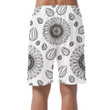 Repeating Hand Drawn Sunflowers Flower And Seeds Can Be Custom Photo 3D Men's Shorts