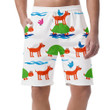 Sketch Brown Sea Turtle In Vintage Style Can Be Custom Photo 3D Men's Shorts