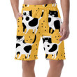 Spotted Cats On A Yellow Background Can Be Custom Photo 3D Men's Shorts