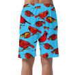 Red Cardinal Bird And Red Leaves Can Be Custom Photo 3D Men's Shorts