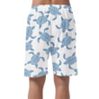 Surfing Elements Palm Trees Sun And Turtle Can Be Custom Photo 3D Men's Shorts
