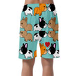 Sweet Cartoon Couple Puppy French Bulldog Can Be Custom Photo 3D Men's Shorts