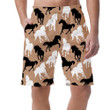 Silhouette Of Black And White Horses Can Be Custom Photo 3D Men's Shorts