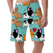 Sweet Cartoon Couple Puppy French Bulldog Can Be Custom Photo 3D Men's Shorts