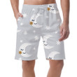 Sleeping Moon And Star On Light Purple Background Can Be Custom Photo 3D Men's Shorts