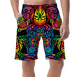 Sea Turtle In Psychedelic Multicolor Ocean Waves Can Be Custom Photo 3D Men's Shorts