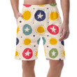 Simple Crayon Sketch Pattern With Stars And The Sun Can Be Custom Photo 3D Men's Shorts