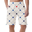 Red And Blue Stars And Lines Happy Independence Day Background Can Be Custom Photo 3D Men's Shorts