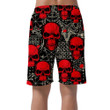 Sinister Red Human Skulls Blood Stains And Goat Head Can Be Custom Photo 3D Men's Shorts