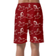 Rocking Toys Horses On Red Background Can Be Custom Photo 3D Men's Shorts