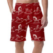 Rocking Toys Horses On Red Background Can Be Custom Photo 3D Men's Shorts