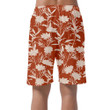 Retro Silhouette Meadow Flowers In Vintage Brown Pattern Can Be Custom Photo 3D Men's Shorts