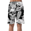 Sketching Style Skull Bones And Different Cacti Can Be Custom Photo 3D Men's Shorts