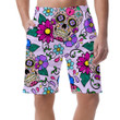 Sugar Skull Mexican With Heart And Floral Can Be Custom Photo 3D Men's Shorts