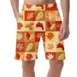 Square Background Autumn Time With Bright Leaves Can Be Custom Photo 3D Men's Shorts