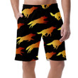 Silhouettes Of Different Yellow Red Wolf Can Be Custom Photo 3D Men's Shorts