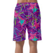 Splash Colorful Neon Paint Of Stars Pattern Can Be Custom Photo 3D Men's Shorts