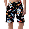 Space Themed With Astronauts Rockets And Planets Can Be Custom Photo 3D Men's Shorts