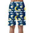 Sheep On The Clouds Next To The Sleeping Moon Can Be Custom Photo 3D Men's Shorts