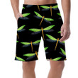 Simple Garden Green Dragonflies Watercolor Vintage Style Can Be Custom Photo 3D Men's Shorts