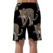 Sketch Of Walks Leopard On Black Can Be Custom Photo 3D Men's Shorts