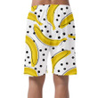 Simple Hand Drawn Black Dot And Bananas Illustration Can Be Custom Photo 3D Men's Shorts