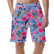 Spring Theme Sweet Blooming Pink Meadow And Butterfly Can Be Custom Photo 3D Men's Shorts