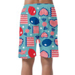 Shopping Paper Bag With Heart And Balloon In Flag Pattern Can Be Custom Photo 3D Men's Shorts