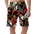 Roses Leopard Skin Dots And Chains Can Be Custom Photo 3D Men's Shorts