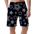 Sparkle Silver Geometric Made Stars Pattern Can Be Custom Photo 3D Men's Shorts