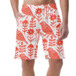 Red Birds And Floral On White Background Can Be Custom Photo 3D Men's Shorts