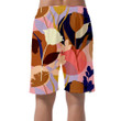 The Color Of Summer With Flower Silhouette Pattern Can Be Custom Photo 3D Men's Shorts