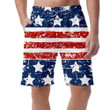 Rustic American Flag Stars Painting Pattern Can Be Custom Photo 3D Men's Shorts