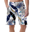 Splashed Watercolor Blots And Tropical Leaves Can Be Custom Photo 3D Men's Shorts