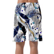Splashed Watercolor Blots And Tropical Leaves Can Be Custom Photo 3D Men's Shorts