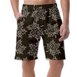 Simple White Maple Leaf Made With Circle Dots Pattern Can Be Custom Photo 3D Men's Shorts