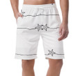 Simple Hand Drawn Continuous Lines Starfish Pattern Can Be Custom Photo 3D Men's Shorts